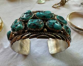 Artisan Silver and Turquoise Cuff...