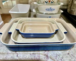 Le Crueset Bakeware...Vintage Corning Cornflower