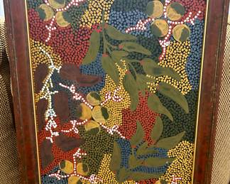 Jaxon Gittins (Barrindji, b. 1973)
Bush Berries – Acrylic on Canvas
With Certificate of Authenticity
