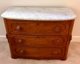 Antique American Empire Marble-Top Chest
Circa 1830–1860
