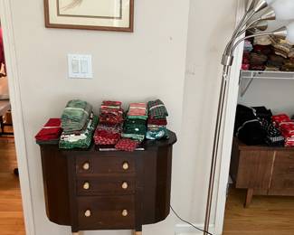 Martha Washington sewing cabinet, Christmas fabrics