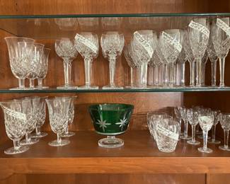 Waterford “Lismore” & Waterford MarquisGreen Cut to Clear fruit Bowl