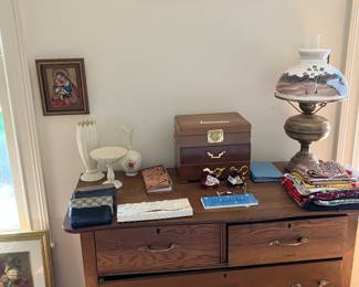 Antique Chest, Rayo Lamp