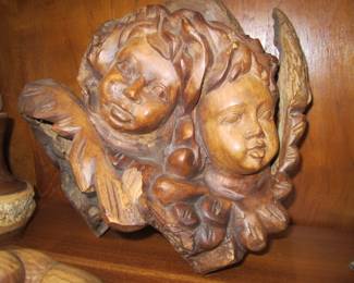 Vintage Hand Carved Cherubs