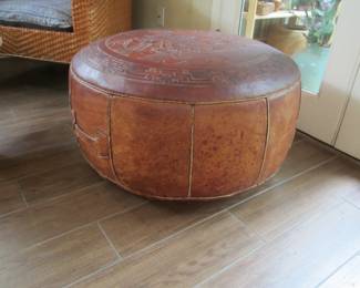 Hand Tooled Peruvian Ottoman
