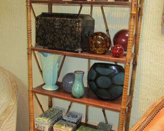 Vintage Bamboo Etagere