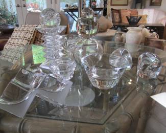 Beautiful Glass Pieces (Daum Cube Sculpture)
