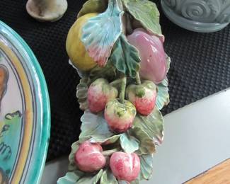 Vintage Italian Majolica Fruit Spray