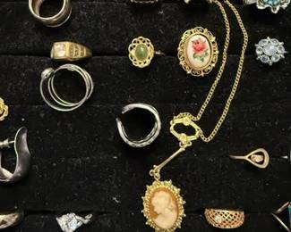 Pics of just some of the Beautiful Vintage Jewelry from Brooches to Rings to Watches to Turquoise to Sterling to Gold to Watches and much more!!!