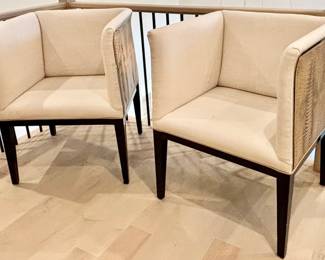 17. Pair of Accent Chairs w/ Back Wrapped Faux Crocodile (27" x 25" x 36")