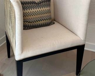 17. Pair of Accent Chairs w/ Back Wrapped Faux Crocodile (27" x 25" x 36")