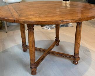 12. Guy Chaddock Square to Round Table (36" x 36" x 29") w/ Drop Leaves (51" round) and 4 Chairs (22" x 20" x 34") 