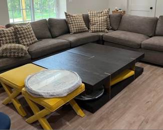 1. Custom 4pc Sectional w/ Performance Fabric (120" x 152" x 40" x 33"h)