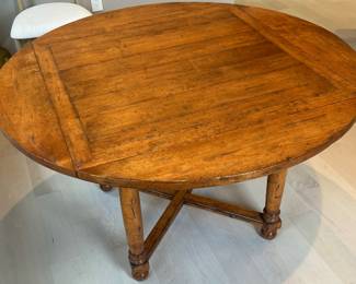 12. Guy Chaddock Square to Round Table (36" x 36" x 29") w/ Drop Leaves (51" round) and 4 Chairs (22" x 20" x 34") 