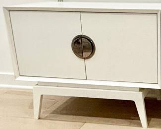 18. Pair of Jonathan Adler Channing Nightstands w/ Towers (Base 32.5" x 17" x 25") (Tower 4pc.- 32.5" x 17" x 49")