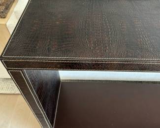 10. Custom Italian Faux Crocodile Console Table (70.5" x 14" x 33")