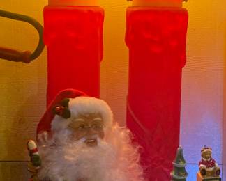 Vintage Blow Mold Candle Sticks