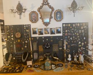 Large Collection of Antique & Vintage Beaded & Mesh Purses, Antique & Vintage Jewelry, Old Hatpins, Old Pipes, Silhouettes and So Much More