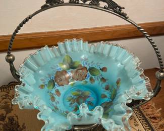 Wonderful Antique Bride’s Basket
