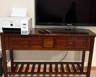 42" TV , Epson Eco Tank Wireless Color Printer , Console Table