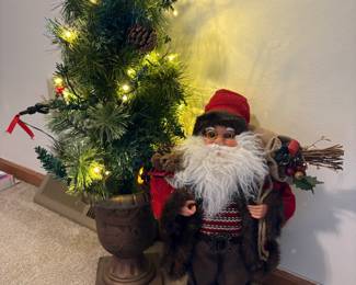 Santa & Lighted Tree