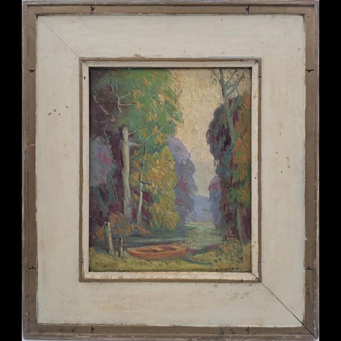Carl Krafft (American, 1884–1938) Signed Oil On Board Landscape Painting
