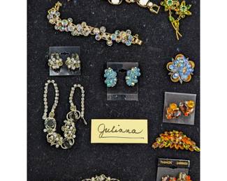 Lot Of 11 Vintage Juliana Costume Jewelry Pieces