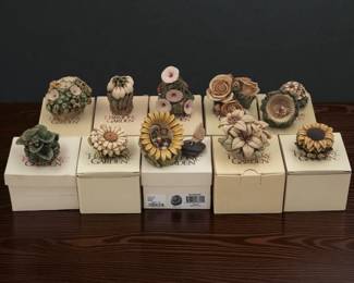 Lot Of 10 Lord Byron's Harmony Garden Trinket Box Figurines