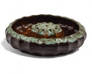 Van Briggle Art Pottery Signed Bowl & Flower Frog