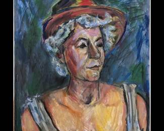 Signed "Mirell" Acrylic On Canvas Portrait Painting