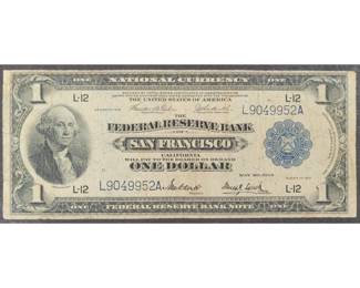 1918 Series $1 L-12 Federal Reserve Note