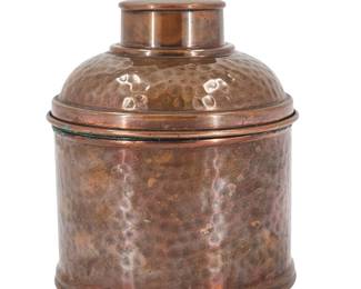 A Fine Hammered Copper Tea Caddy Revere New York