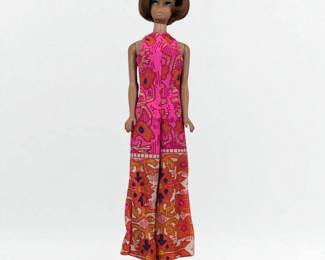 Beautiful Vintage 1965-1966 Mattel Titan Bubble Cut American Girl Barbie In Jumpsuit, NO BOX