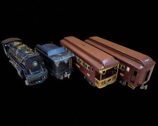 Vintage 1930-1932 Lionel 384E And 384T 4Pc Passenger Set