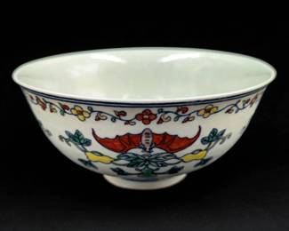 Chinese Doucai Porcelain Bowl With Xuande Mark