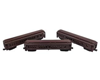 Lot Of 3 Lionel Post-War O-Gauge Passenger Cars, "Madison", "Irvington", And "Manhattan"