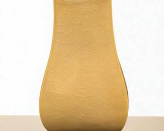 Miniature Chinese Yellow Eggshell Porcelain Vase With Mark