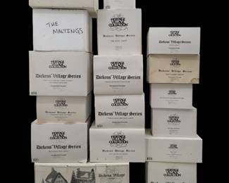 17Pc Heritage Village Collection Dickens' Village Series