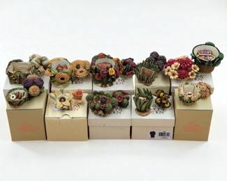 Lot Of 10 Lord Byron's Harmony Garden Trinket Box Figurines