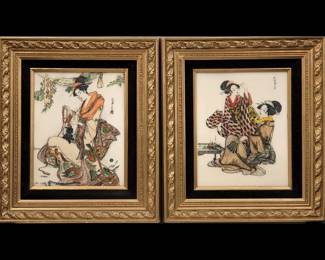 Pair Of Framed Chinese Art Panels