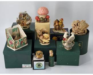 Lot Of Harmony Kingdom & Garden Trinket Box Figurines & Others, 9 Pieces