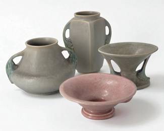 Lot Of 4 Roseville Pottery "Tuscany" Vases
