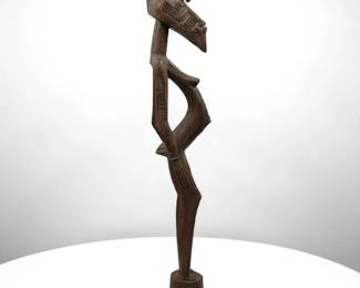 African Chokwe Carved Wood Fertility Sculpture