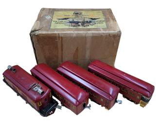 Vintage American Flyer #4667 Standard Gauge 4Pc Passenger Set With Tracks And Original Box