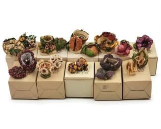 Lot Of 10 Lord Byron's Harmony Garden Trinket Box Figurines