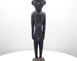 African Carved Wood Male Sculpture