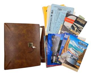 A Large Collection Of Model Train Catalogs Including AF, Ives, And Lionel In A Large Binder