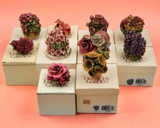 Lot Of 10 Lord Byron's Harmony Garden Trinket Box Figurines