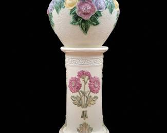 Roseville Pottery Rozane Light Jardiniere & Pedestal