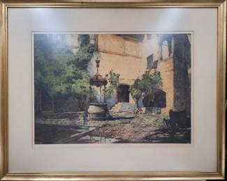 In The Style Of Luigi Kasimir (Austro-Hungarian, 1881–1962) Signed Etching "Castle Seebenstien"